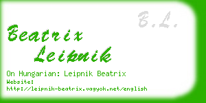 beatrix leipnik business card